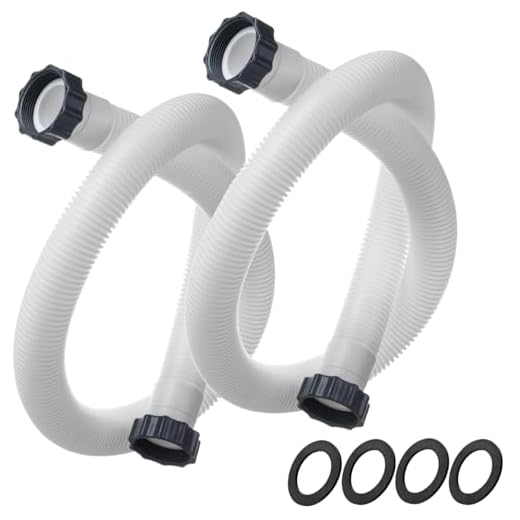 1.5" Diameter 29060E Pool Pump Replacement Hose for Intex Filter Pumps Sand Pump & Saltwater Systems - 59" Long(2 Pack)