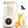 47oz (1400ml) Automatic Soy Milk Maker, 9 in 1 Nut Milk Maker, with Self-Cleaning,16 Blades Makes Almond Milk, Oat Milk, Plant Milk, Juice with Steel Blades LED Display for Home