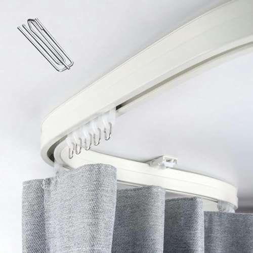 Tringle à rideau de plafond blanche flexible de 110 cm pour séparation murale