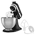 KitchenAid Classic Series 4.5 Quart Tilt-Head Stand Mixer K45SS, Onyx Black & KGM All Metal Grain Mill Attachment