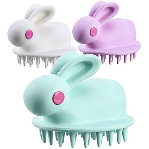 YIZHONG Scalp Massager Shampoo Brush (Pack 3) Scalp Massager Siliscrub Silicone Hair Massager Scalp Exfoliator Toddler Hair Shampoo Brush Scalp Scrubber Cover