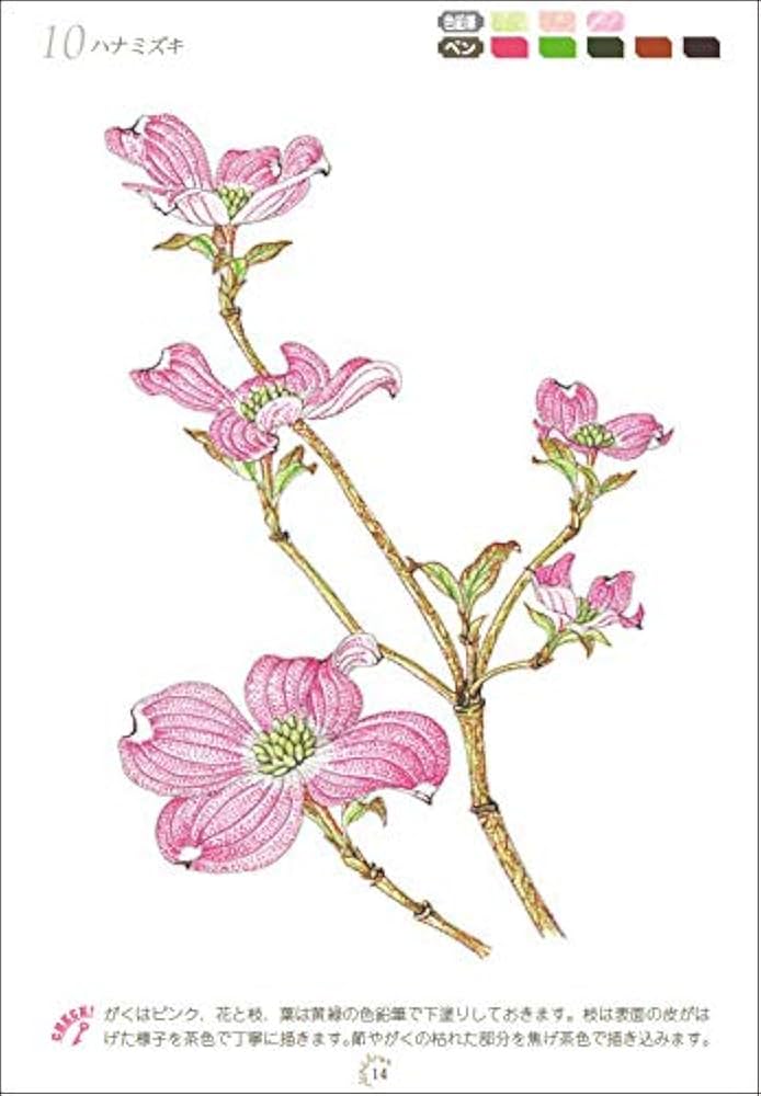 大人が楽しむ「点描画ぬり絵」春咲きの花編 | 西本眞理子 |本 | 通販