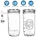 24 oz Wide Mouth Glass Jars - 6 Pack with Airtight Lids and Bands, Ideal for Fermenting, Pickling, Meal Prep, Overnight Oats, Jam, Jelly, and DIY Projects