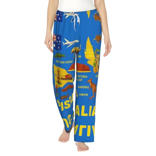 Pantalon de détente pour cocooning à la maison avec motif carte