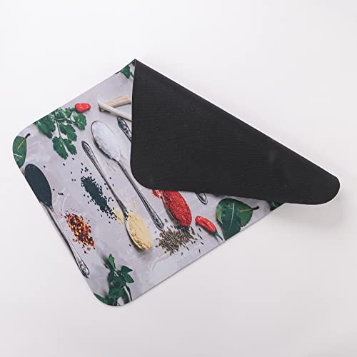 Image of UMAI X SAVYA Home Kitchen Mats|| 60 x 40 ||Anti-Skid Mat for Living Room,Bathroom,Shower,Bathtub mat,Multipurpose Mat (Red & Green)