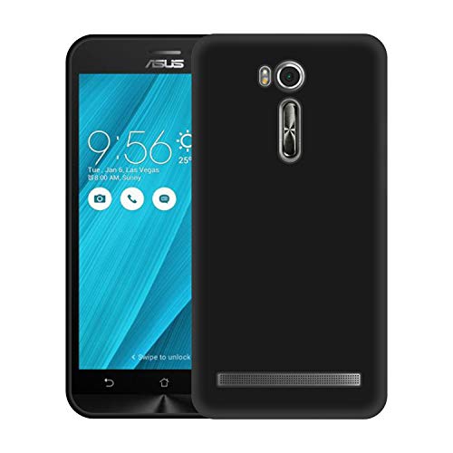 Image of Case Creation Compatible with Asus ZB552KL Zenfone Go (5.5 inch) Back case,Zenfone Go 5.5 (ZB552KL) Slim Flexible Smart Look case with 360 Camera All Angle Protection (Pure Black)