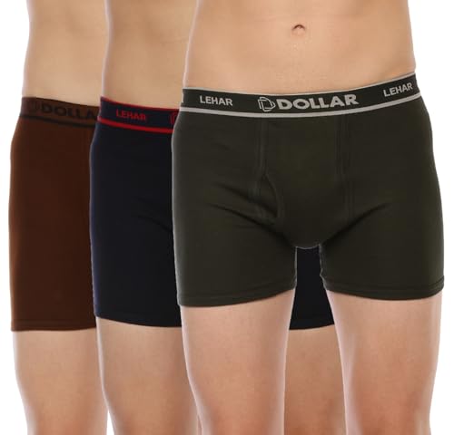 Image of Dollar Lehar Mens Combed Cotton Trunk - Actual Colour May Vary