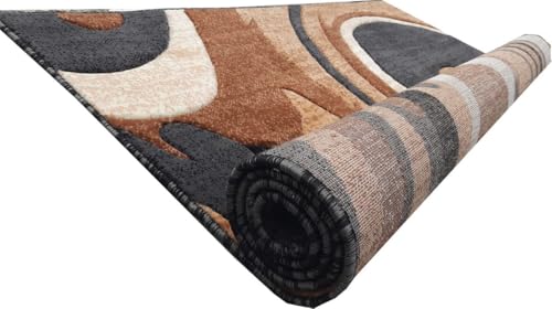 Image of Soft Premium Red Carpet 5x7 ft - Washable, Anti-Skid, Fade-Resistant Acrylic Rug for Living Room, Hall, Bedroom, Modern Decor