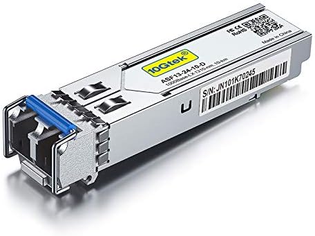 10Gtek 1.25G SFP Transceiver 1000Base-LX, 1310nm SMF SingleMode Fiber Optic Module, up to 10 km, for Cisco GLC-LH-SMD, Meraki MA-SFP-1GB-LX10, Ubiquiti UniFi, Fortinet, Mikrotik, TP-Link TL-SM311LS