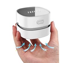 TRZLIFE Desk Vacuum Cleaner, Rechargeable and Durable Mini Desktop Vacuum with Bonus Accessories Desk Cleaner Sucks Tiny It…