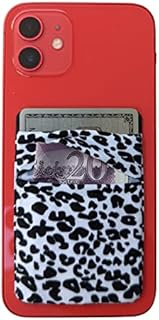 Cheetah Wallet, Card Holder Back of Phone - Android and iPhone, Cheetah Print, Black and White