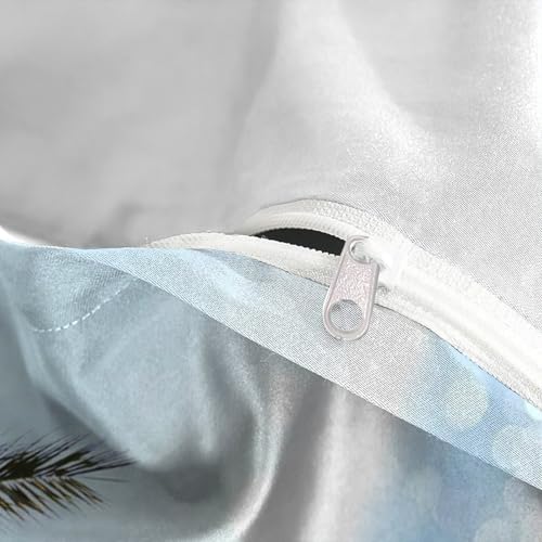Palmier de Plage Housse de Couette Fermeture Éclair Douce Lit Simple - 8