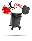 Adam's Complete Premium Detailing Bucket - Car Wash Bucket with Grit Guard, Seat Pad, Organization Rack, Drain Plug, 2 Locking Wheels | Innovative Detail 5 Gallon Bucket Kit System
