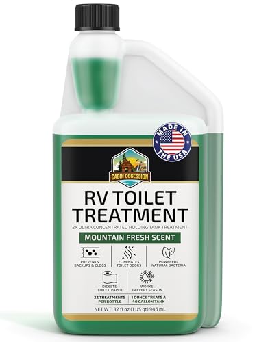 Cabin Obsession RV Toilet Treatment 32 oz, 32 Treatments