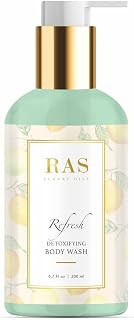 RAS Luxury Oils Refresh Revitalizing Body Wash, Detoxifying & Refreshing; pH balancing Body wash; For Men & Women; With Wi... Price In India