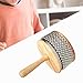 Vaveren Wooden Cabasa Hand Shaker Portable Metal Beaded Chain Cabasa Instrument Percussion Instrument Kids Gift Musical toys fun for Music Education, Dia 13cm