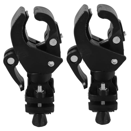 BUTIFULSIC 2pcs Wheelchair Part Plastic Black Wheelchair Cane Holder Mobility Scooter Cane Supports Metal Wheelchair Crutch Holder