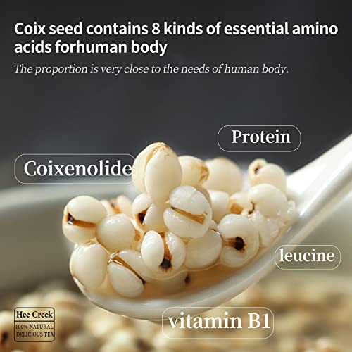Hee Creek Jobs Tears 17.64oz/500g Natural Job's Tear Grain Coix Seed Herbal Tea Sulfur Free, No Additives, Gluten Free, Non-GMO 薏米 薏仁 薏苡仁