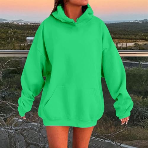 Cute Oversized Hoodies For Teens Girl Sweater Women Long Sleeve Drawstring Drop Shoulder Sweatshirts With Pocket2