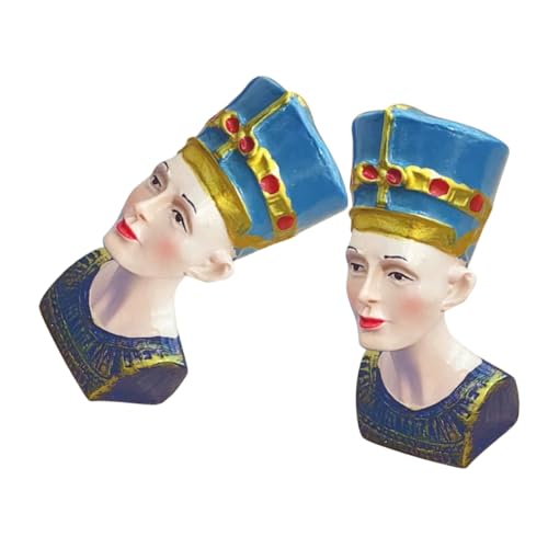 RORPOIR Starożytny Egipt Popiersie Królowej Figurka Egipt Królowa Statua Egipt Dekoracja Stołowa Kolekcjonerska Miniaturowa Rzeźba Popiersia
