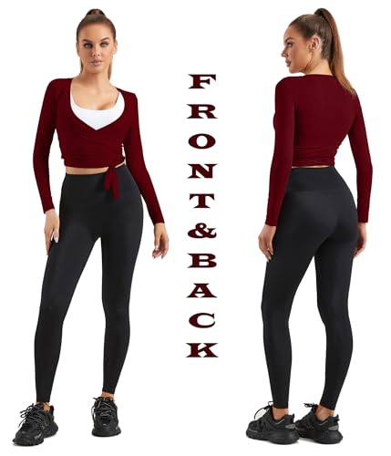 Image of Women Tie Front Shrug Long Sleeve Bolero Cardigan Lightweight Casual Tops