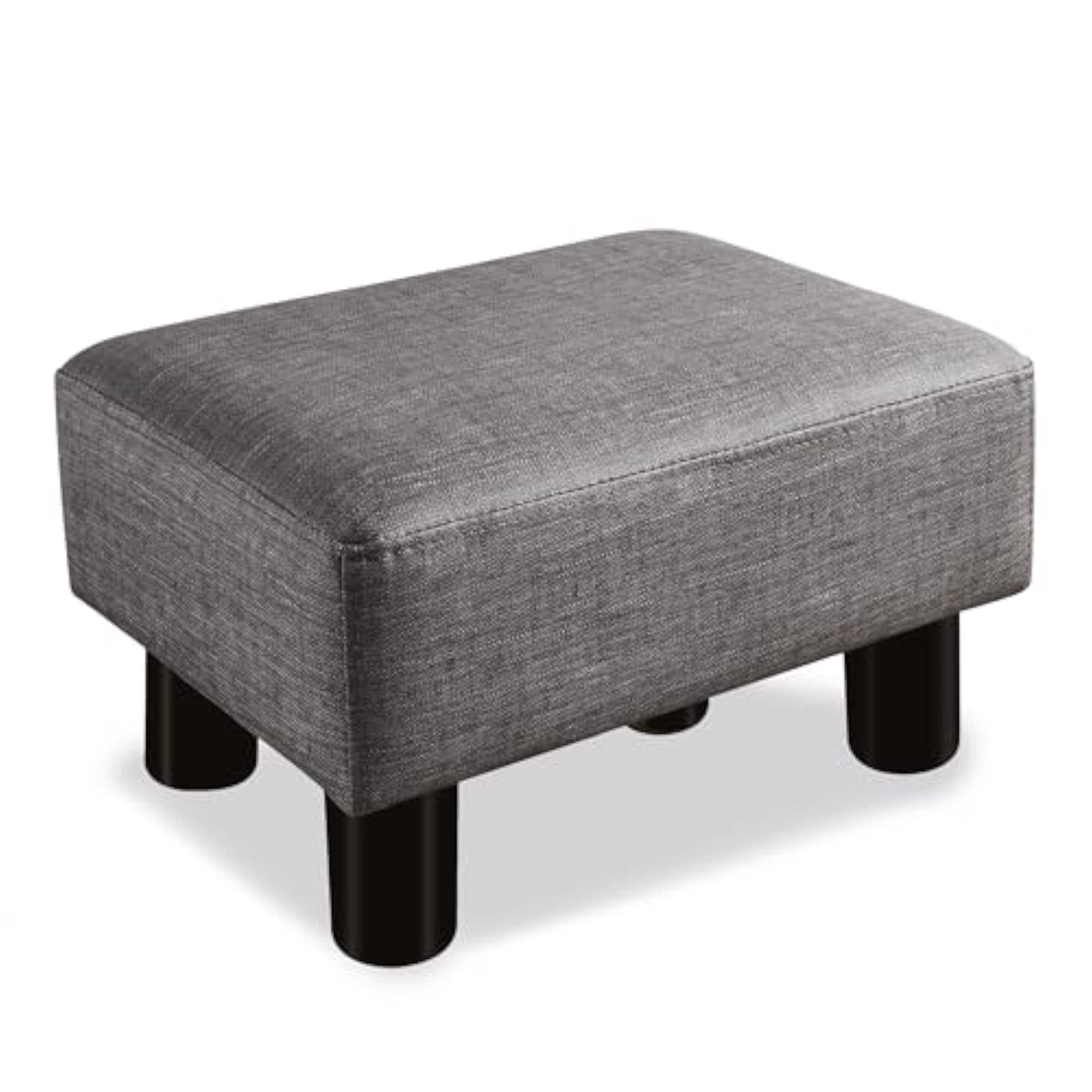 Small Rectangle PU Leather Footrest Ottoman