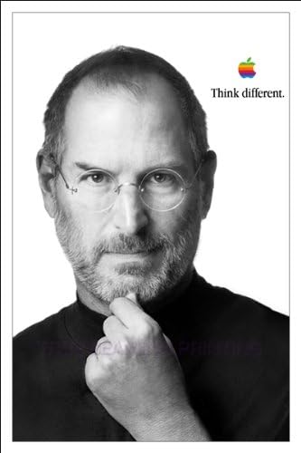 24"x36" Steve Jobs Poster, "Think Different" Premium Popup Poster Print (Image will look pixalated when you look close distance)