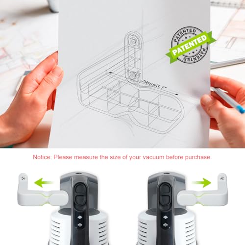 Image of LANMU Wall Mount Holder Compatible with Shark IX141 IZ362H IZ363HT IZ682H Pet Cordless Stick Vacuum, Ultracyclone CH951 CH901 and Dyson V10 V11 V12 V15 Outsize Vacuum