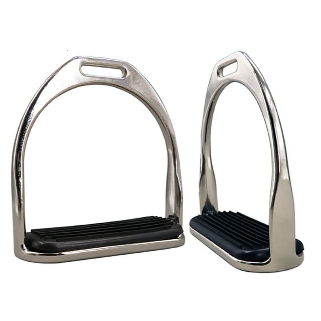 YNR England Stirrups Iron Steel Flexible Safety Horse Riding Equestrian Treads 4.75