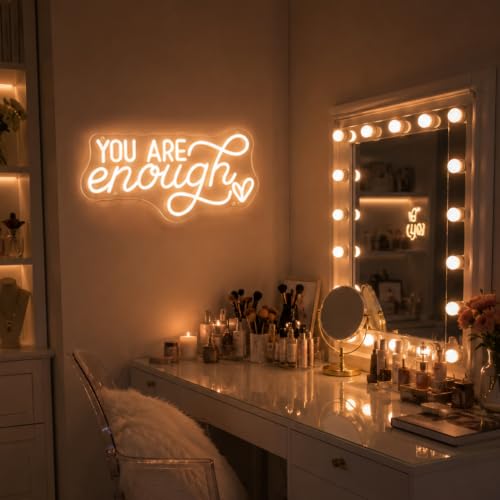 Image of You Are Enough Neon Sign Led Light Sign for Wall Decor