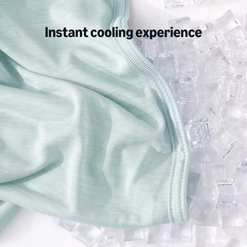 Amazon Basics Cooling Blanket for Hot Sleepers, Reversible Lightweight Thin Throw Blanket for Bed, Couch and Sofa, Twin XL (60" x 90"), Cyan - image 3