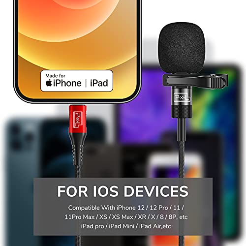 Handy-Mikrofon Pixel MFi Lavalier für iPhone und iPad