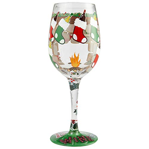 Enesco Designs by Lolita Holiday 12 Days Artisan Wine Glass 15 Ounce Multicolor