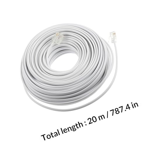 Cable de extensión RJ11 de 20m con núcleos de cobre puro para una alta fidelidad telefónica 2