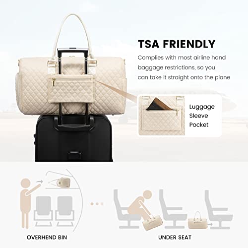 JFFD Travel Duffle Bag, Weekender Bag for Women, Carry on Overnight Bag with Shoe Compartment, Gym Duffel Bag with Wet Pocket, Mommy Hospital Bags for Labor and Delivery - Image 5