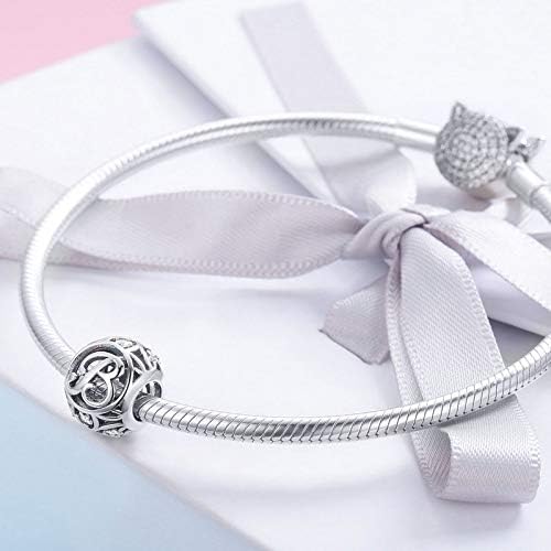 Letter Charms 925 Sterling Silver Initial A-Z Bead Charms for Bracelets Necklaces, Cubic Zirconia Alphabet Beads Personalized Gifts for Women - Image 5