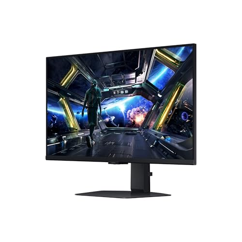 Samsung Odyssey G70D 4K Gaming Monitor, 27 Zoll, Bildschirm mit IPS-Panel, 4K-Auflösung, 3840 x 2160 Pixel, AMD FreeSync Premium, HDR10+, Reaktionszeit 1 ms, Bildwiederholrate 144 Hz, LS27DG702EUXEN
