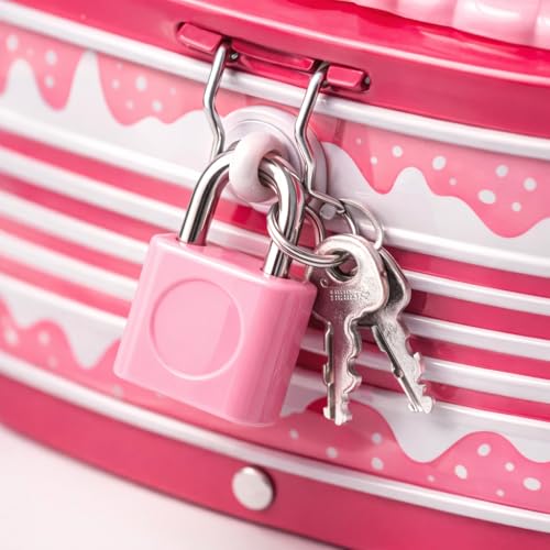 Image of Sajani Cute Cartoon Creative Portable Piggy Bank, Money Saving Box with Combination Lock, Mini Coin Bank Gifts for Boys and Girls, Best Return Gifts for Kids (Pack of 1) (Sandwich - Pink)