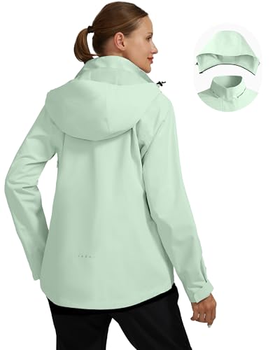 Pioneer Camp Women's Rain Jacket Waterproof Shell Jacket Hooded Windbreaker Lightweight Rain Coats for Outdoor Hiking Travel2