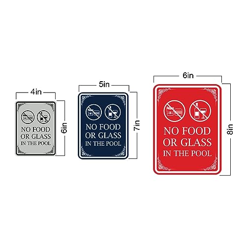 Señal para piscina para puerta o pared de 6x8 pulgadas miniatura 7