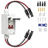AIFIZO Leitungsschutzschalter PV DC Trennschalter PV Anlage 2P 32A DC500V mit Kabel IP65 wasserdicht DC Schutzschalter Für Solar Anlage Modell DZ47X