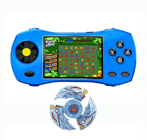 LZYCH 3.0' Forma de Coche Deportivo Consola de Juegos Portátil 250 Videojuegos Retro de Acción/Lucha/Deportes Juguete Electrónico para Niños Cumpleaños de los Niños (Azul)
