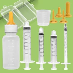Pet Nursing Bottle,Puppy Bottles for Nursing,Miracle Nipple,Kitten Nursing Bottle,Mini Pet Feeding Bottle and Syringes with Nipples for Newborn Rabbits, for Feeding Small Animals(5pcs) Pet Nursing BottlePuppy Bottles for NursingMiracle NippleKitten Nursing BottleMini Pet Feeding Bottle and Syringes with Nipples for Newborn Rabbits for Feeding Small Animals5pcs
