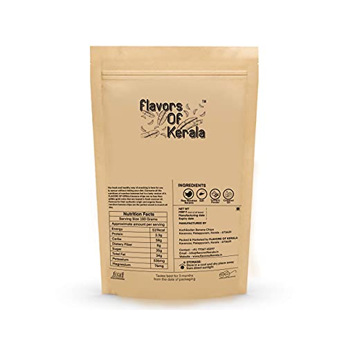 Image of FLAVORS OF KERALA | Premium Kerala Banana Chips in Coconut Oil, 120g | Crispy, Thin-Cut, Preservative-Free Wafers | Trail Pack