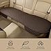 Tioollev Linen Back Car Seat Cover, Anti-Slip Long Bottom Rear Seat Cover Protector with Storage Pockets, Breathable Linen Rear Bench Seat Protector Cushion Pad for Most Vehicles (Coffee, Back Cover)