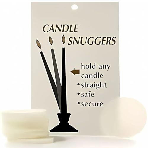 Biedermann & Sons 8-Piece Foam Taper Candle Snuggers, White, 1.5 Inch