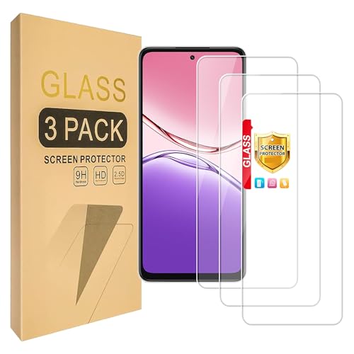 Lucyliy (3 Pack) Compatible with Oppo A5x 5G / Oppo A5 5G Screen Protector Tempered Glass, Case Friendly [Hardness 9H ][High definition] [Anti Scratch]