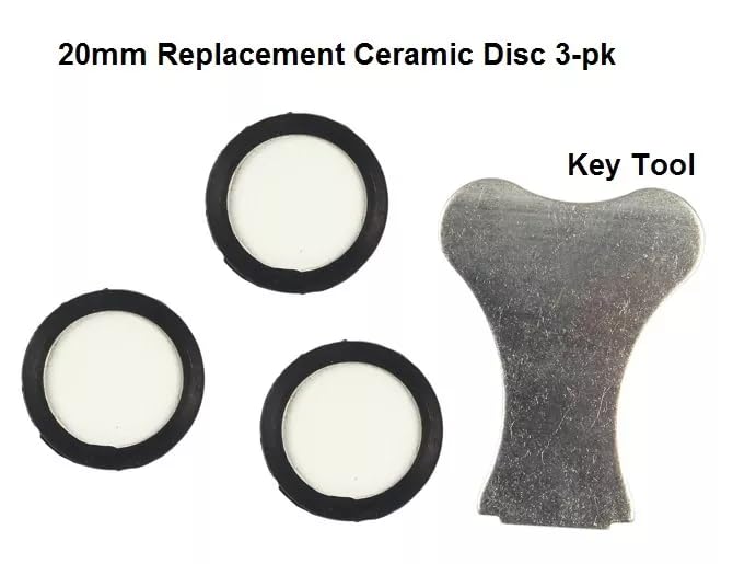 Custom Pro 20 mm Fogger Replacement Discs | 3-Pack, Universal Ceramic Membrane for Mist Maker