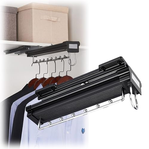 Soporte de pantalones retráctil ajustable y colgador de ropa interior 2