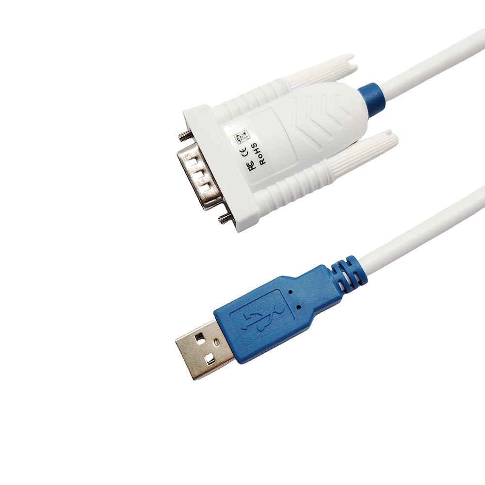 Feanteek USB to RS232 Adapter Cable UT232R-200 with FT232R Chip USB to DB9 Serial Cable for Windows 11,10, 8, 7, Vista, XP,Linux and Mac OS(2M)